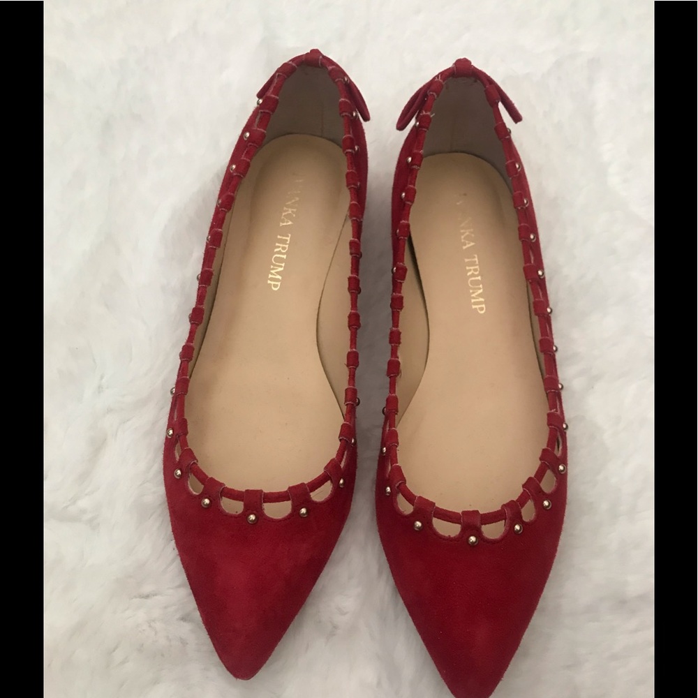 Red suede shoes